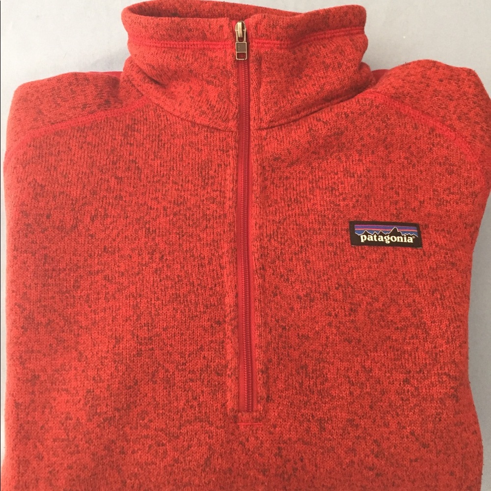 Red/Rust 1/4 Zip Patagonia Better Sweater - Picture 4 of 5